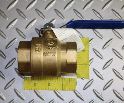 1-1/2" full port brass ball valve