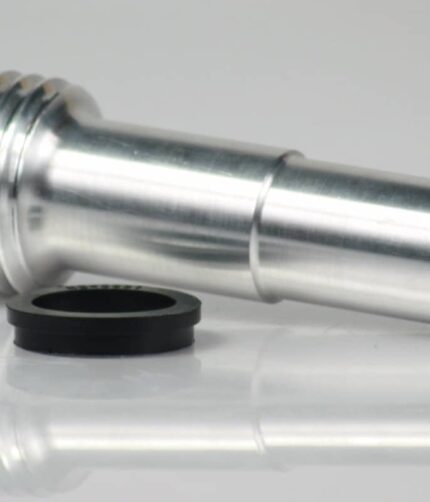 Tungsten Carbide Long Venturi Nozzle with Aluminum Jacket and 2" Contractor (50mm) Threads - 1/4" ID, 5-5/16" Length #4